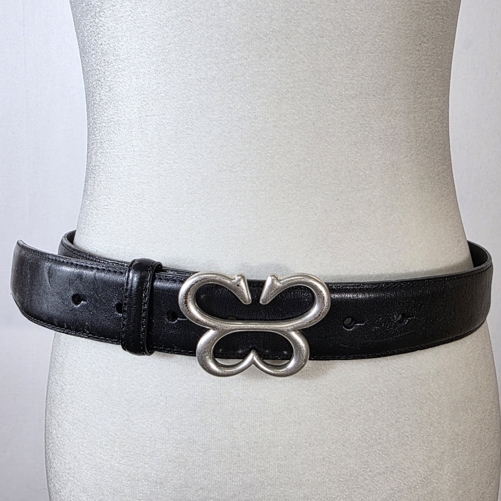 Sunday Best leather butterfly solid brass buckle belt